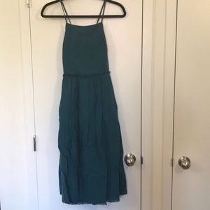 Blue linen Wilfred Aritzia cross-back dress XS / S